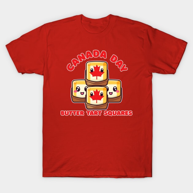 Canada Day Funny Kawaii Butter Tart Squares T-Shirt by DanielLiamGill